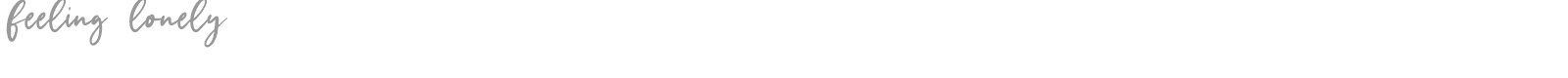 Feeling Lonely font preview
